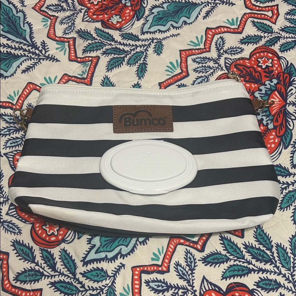 Bumco Striped Wipe & diaper Case